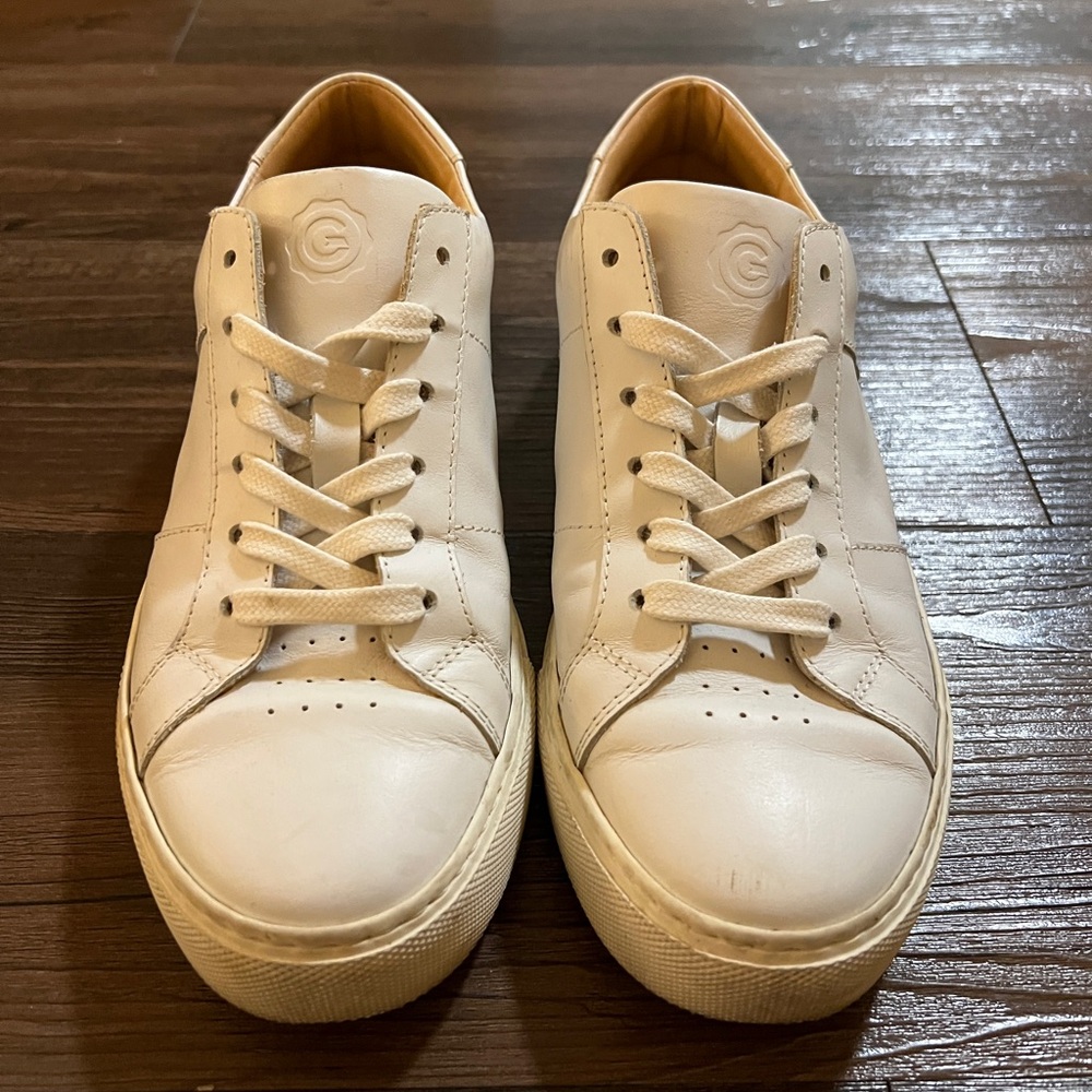 Greats White Leather Sneakers (Women’s US 7, EU 37) in great condition!